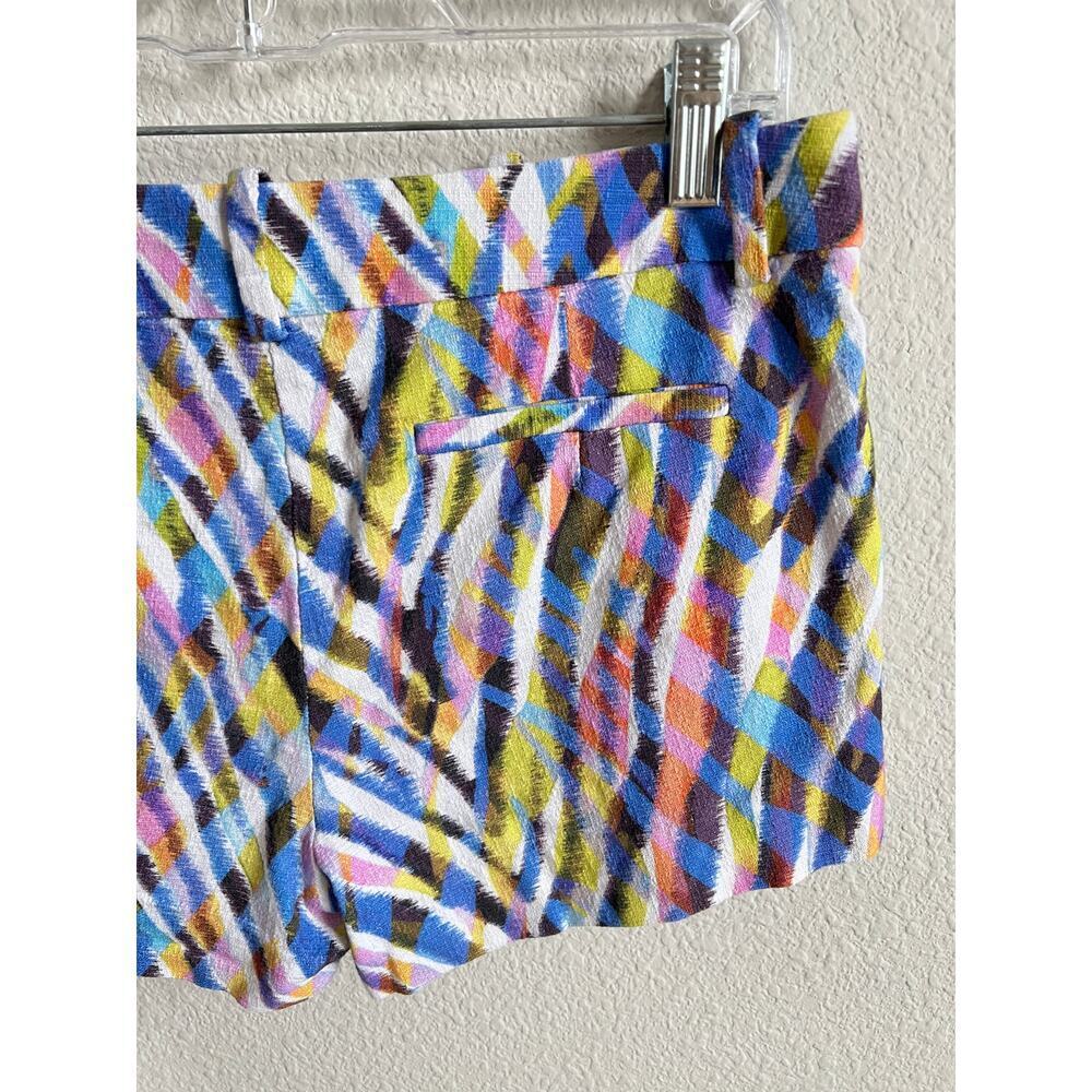 Trina Turk Colorful Zebra Print Shorts Women's 4 Rainbow Summer Bold Statement - Picture 8 of 10